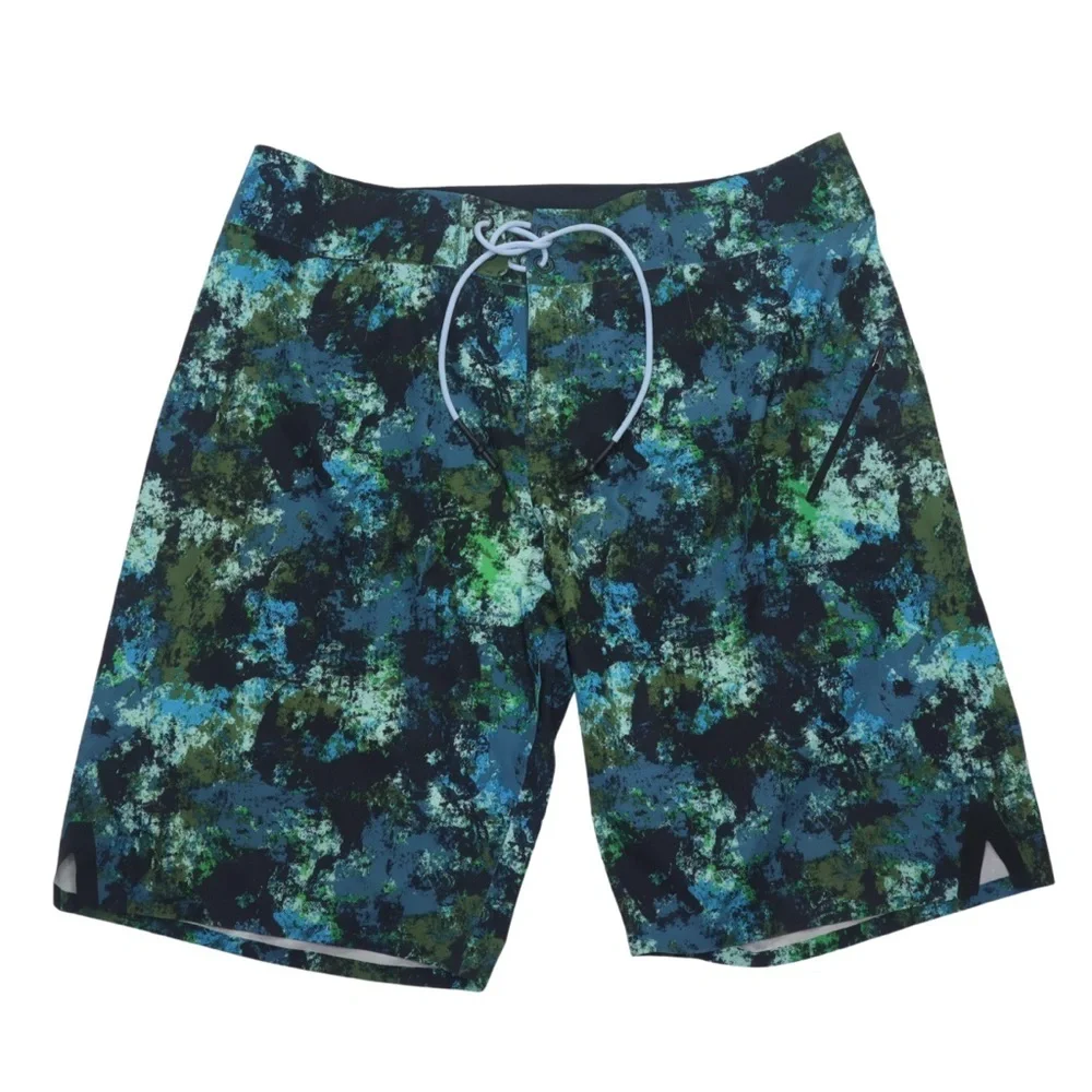 lululemon athletica Board Shorts Men’s 36 Blue‎ Green Swim Trunks